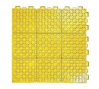 Azulejos de drenaje entrelazados para exteriores, antideslizantes, impermeables, para terraza, ducha, cocina, color amarillo, 34 x 34 cm, 9 unidades