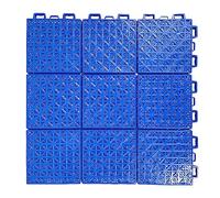 Azulejos de drenaje entrelazados para exteriores, antideslizantes, impermeables, para terraza, ducha, cocina, diseño de empalme modular, azul, 34 x 34 cm, 27 unidades