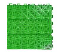 Azulejos de drenaje entrelazados para exteriores, antideslizantes, modulares, para terraza, ducha, cocina, impermeable y fácil de instalar, color verde, 34 x 34 cm, 36 piezas