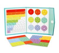 Azulejos De Fracciones Magnéticas: Papel De 8,66 X 7,09 X 0,59 Pulgadas | Educativo De Fracción De Madera | Tablero Magnético Interactivo De Fracciones | Juguete Educativo Del Rompecabeza