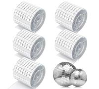 Azulejos de Mosaico, 8000 Piezas Mosaico de Espejos Autoadhesivos, Pegatinas de Azulejos para Espejos de Mosaico Vidrio, Mini Espejos Decorativos para Manualidades, Pared, Baños (5 x 5 mm)