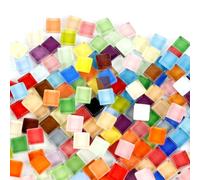 Azulejos de Mosaico Ceramica 500g 1 x 1cm Teselas para Mosaicos Vidrios Piezas de Mosaicos Cuadradas Colores Mixtos Kit Creativa para Manualidades Proyectos de Bricolaje y Decoración, Jardín