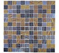 Azulejos de Mosaico Cocina Eco Reciclar Cristal Negro Antracita Satén WB360-357