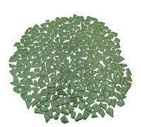 Azulejos de mosaico de cerámica irregulares de 500 g, 0,5 x 2 cm, pequeñas piedras para mosaicos, manualidades, artes de pasatiempos, decoración de pared del hogar (verde)