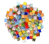 Azulejos de Mosaico de Cristal 500g Teselas para Mosaicos Colores Cuadrados de Mosaico para Decoración del Platos Marcos de Fotos Macetas