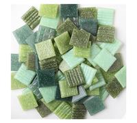 Azulejos de mosaico de espejo de vidrio, Mini mosaicos de 100 g/3,5 oz, mosaicos de cuarzo, 2 cm/0,78 pulgadas, cuadrados, 0,4 cm/0,15 pulgadas de grosor, materiales for manualidades, colores variados