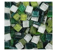 Azulejos de mosaico de espejo de vidrio, Mini mosaicos de 50 piezas for hacer tú mismo, con purpurina, de colores variados, for hacer mosaicos, piedras de vidrio, guijarros, material for manualidades,