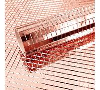 Azulejos de mosaico de espejo (oro rosa, 5 x 5 mm x 6 hojas), autoadhesivos de cristal auténtico, para manualidades, 3550 unidades