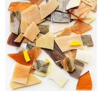 Azulejos de mosaico de mica de forma irregular de 100 g, fragmentos de colores for manualidades, materiales for hacer vidrio, decoración del hogar(Color-06)