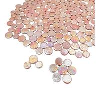 Azulejos de mosaico iridiscentes redondos de cerámica de 500 g, 3 tamaños al azar, para hacer mosaicos de cerámica creativos para manualidades, platos, macetas, jarrones, tazas, decoración hecha a