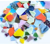 Azulejos de mosaicos de colores surtidos 200 g irregulares 0,1-5 cm Mosaico creativo DIY piezas de cristal para manualidades, decoración de manualidades, marcos y jarrón, portalápices