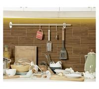 Azulejos de pared autoadhesivos de madera de grano marrón, resistentes al agua, for cocina y baño, paquete de 10 x 20 cm (16 unidades)