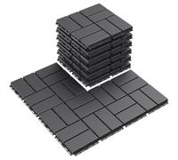 Azulejos de plástico entrelazados para terraza, suelo exterior de 12 x 12 pulgadas, uso para todo tipo de clima, impermeables, para balcón, jardín, camino, paquete de 44