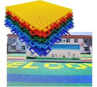 Azulejos de Suelo for cancha Deportiva al Aire Libre de 30,5 cm for jardín de Infancia y Patio Trasero, Divertido Revestimiento de Suelo con Rompecabezas DIY, 10 Unidades(Red)