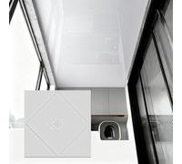 Azulejos decorativos blancos for pared, papel tapiz impermeable for baño, techo abatible, PVC autoadhesivo, corte, 2,5 mm de espesor, for uso residencial(Style C,100-pcs 30 * 30cm)