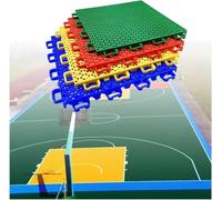 Azulejos for cancha de Baloncesto, baldosas modulares entrelazadas, baldosas for cancha de bádminton Interior y Exterior, baldosas for cancha Deportiva de Bricolaje(Red)