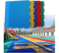 Azulejos for cancha Deportiva al Aire Libre de 9,84 Pulgadas, for Bricolaje, for Parque, Escuela, Patio, jardín Infancia, Suelo Modular Entrelazado, fácil Cortar y modificar(Red)