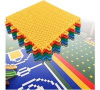 Azulejos for canchas Deportivas al Aire Libre, baldosas modulares entrelazadas, tapete de Empalme DIY for jardín de Infantes y Escuela(Yellow)