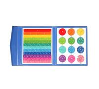 Azulejos magnéticos de cálculo de fracturas - Juguetes educativos de matemáticas con Elementos de manipulativos, Juego de matemáticas magnéticas fracciones | Material Educativo para