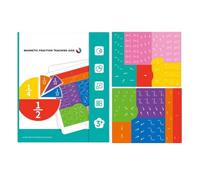 Azulejos magnéticos de fracciones, divertidas herramientas educativas interactivas, 22 cm, juego de manipulativos matemáticos, tablero de aprendizaje de fracciones, recurso de estudio compacto, para n