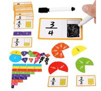 Azulejos Magnéticos De Las Fracciones Actividades Docentes Matemáticas | Conjunto De Manipulación Matemática Educativa Para Niños A partir de 3 años Escuela Primaria Casa Clase Clase A