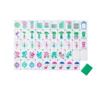 Azulejos Mahjong de 4 capas, juego de 160 azulejos de mahjong americano de primera calidad con exquisita bolsa de transporte, mini juego de viaje Mahjon-g, juegos portátiles de Mah Jongg occidental