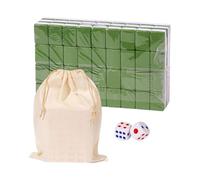 Azulejos Mahjong - Mini juego de mesa tradicional de viaje con , juego de festival con palabras claras para el libre, juego de juegos Mahjong de 144 azulejos de resina Melam