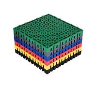 Azulejos Modulares Entrelazados De 40 X 40 X 4 Cm, For Empalmar Alfombras De Drenaje For Lavaderos De Coches, For Baños, Garajes Y Campos Deportivos.(Black,16 pieces)