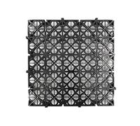 Azulejos Modulares Entrelazados For Exteriores 40 X 40 X 3 Cm, For Empalmar Alfombras Drenaje For Lavaderos Coches, For Baños,garajes,campos Deportivos(Black,4 pieces)