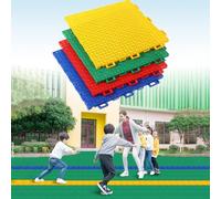 Azulejos modulares entrelazados para canchas deportivas al aire libre y garaje, diseño resistente a la intemperie y drenaje, paquete de 20