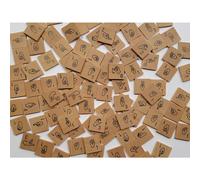 Azulejos para juego de lenguaje de se as americano con iconoglifos | Azulejos con letras de madera del alfabeto ASL: aprenda ASL mientras se div