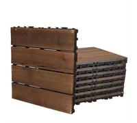 Azulejos para suelo de jardín, baldosas de madera entrelazadas para patio y caminos de jardín, multicolor, en diferentes tamaños (B,6 unidades)