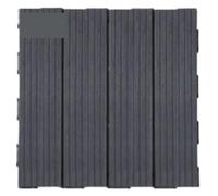 Azulejos para terrazas exteriores Suelo de plástico ensamblado, automontable, for balcón, terraza, patio, reforma, imitación madera, autoinstalación, decoración del hogar(Dark Grey-1pcs)