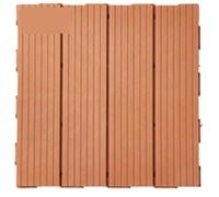 Azulejos para terrazas exteriores Suelo de plástico ensamblado, automontable, for balcón, terraza, patio, reforma, imitación madera, autoinstalación, decoración del hogar(Orange)