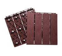 Azulejos PláStico Entrelazados Terraza, con Almohadilla Insonorizada, Resistentes, Excelente Drenaje, para Piscina, BalcóN, Patio Trasero, 12" X 12" X 0,8"(Brown,12p)
