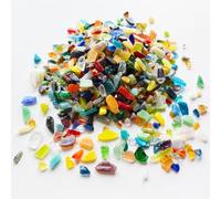 Azulejos Vidrio Suministros Mosaico 250g Borde Fresado Vidrio de Mica Alta Transmitancia de Luz para Decoración del Hogar Artesanía Proyectos DIY-Mixed||XS