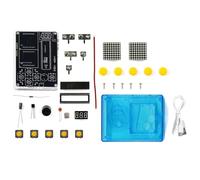 Azull Kit de Producción de Consola de Juegos DIY, 51 Juegos de un Solo Chip, Máquina Electrónica de Soldadura Clásica, Juego de Carcasa Azul.