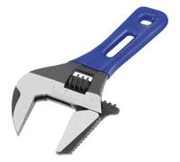 Azull Llave Ajustable Corta de 6 Pulgadas, Mordaza Extra de 1,42 Pulgadas con Escala M¨¦trica, Mordaza Profunda de Acero Al Carbono.