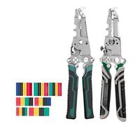 Azull Pelacables Plegable 18 en 1, 2 Piezas de Pelacables Profesionales Multifuncionales con Kit de 164 Tubos Termorretr¨¢ctiles