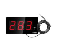Azull Termómetro Digital para el Hogar, Electrónico, LED, para Piscina, Pantalla Grande, Detector de Temperatura, Sonda para Sauna, Enchufe Europeo.