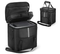 AZURAOKEY Case de transporte de compatible con BLUETTI Power Station AC180 Case Bolsa de almacenamiento de potencia de dos capas con correa y manija de hombro para cable y accesorios