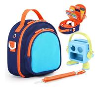 AZURAOKEY Funda de Viaje Compatible con Yoto Mini edición 2024, 2-in-1 Travel Bundle: Silicone Cover + Case with Shoulder Strap (Fits Mini Player & Headphones)
