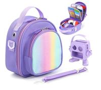 AZURAOKEY Funda de Viaje Compatible con Yoto Mini edición 2024, 2-in-1 Travel Bundle: Silicone Cover + Case with Shoulder Strap (Fits Mini Player & Headphones)