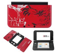 AZURAOKEY Funda protectora a prueba de golpes para 3DS XL delantera y trasera, placa frontal de repuesto de plástico para 3DS XL