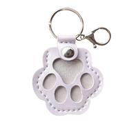 AZURAOKEY Keychain Memorial de cabello para perros y gatos personalizados-Cojinaje de patas de cuero para mascotas de piel, coleccionista de memoria de mascotas, lindo llavero de pata de cuero, regalo