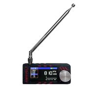 AZURAOKEY Radio de Bolsillo con Receptor SI4732, Sintonizador 0.5-108 MHz en Soporte LSB USB Am FM, Pantalla IPS 1.9", Radio Portátil Compacta con Antena para Todas Las Bandas