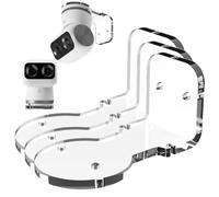 AZURAOKEY Soporte acrílico de montaje en pared compatible con Eufy Security Indoor Cam S350, soporte de vigilancia acrílico con adhesivo y tornillos, interior/exterior, mejores ángulos de cámara