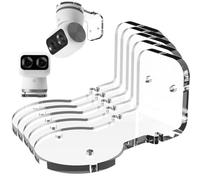 AZURAOKEY Soporte acrílico de montaje en pared compatible con Eufy Security Indoor Cam S350, soporte de vigilancia acrílico con adhesivo y tornillos, interior/exterior, mejores ángulos de cámara