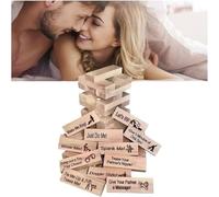 AZURAOKEY Torre de Madera para Adultos en Español - Juego de Bloques Apilables para Torre - Regalos