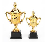 AZURAOKEY Trofeo de Oro 1er Premio, Copa del Ganador con Tapa para Deportes, Torneos y Competencias, Elegante Diseño con Estrella y Rosa, Reconocimiento a Campeones